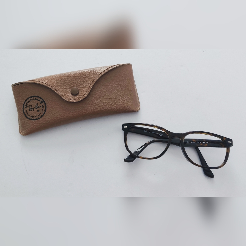 Ray-Ban Brown Glasses Frame with Tan Case. Pre-owned.